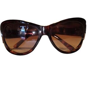 StyleScience SO25L7924 Tortoise-Shell Cat-Eye Sunglasses With Silver-tone Accent